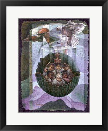 Framed Art We Are the World by Lyonel Laurenceau | 18 x 14