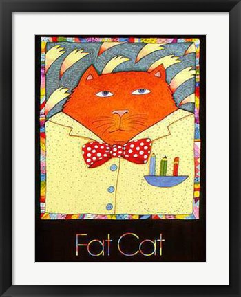 Framed Art Fat Cat by Nancy Carlson | 24 x 18