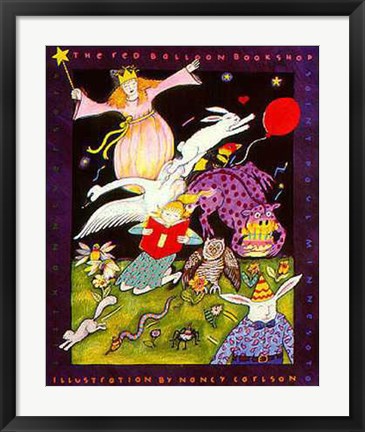 Framed Art The Red Balloon by Nancy Carlson | 27 3/8 x 22