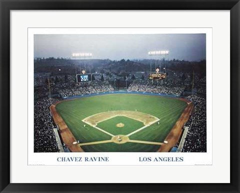 Framed Art Chavez Ravine, Dodgers' Stadium by Ira Rosen | 18 x 24