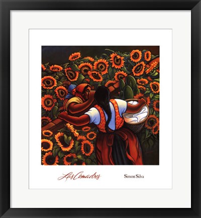 Framed Art Las Camadres (sm.) by Simon Silva | 20 x 18