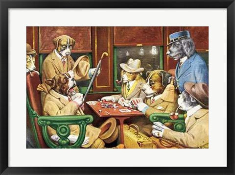 Framed Art His Station and Four Aces by C.M. Coolidge | 19 x 25