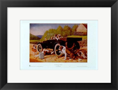Framed Art Ten Miles to a Garage by C.M. Coolidge | 12 ¼ x 16