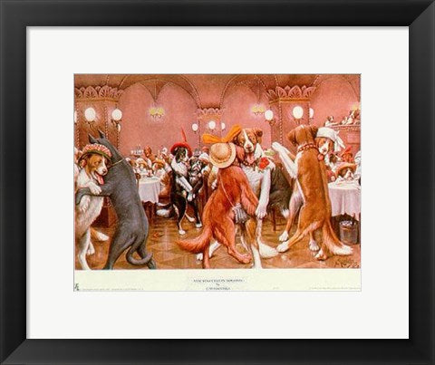 Framed Art New Year's Eve in Dogville by C.M. Coolidge | 12 x 16