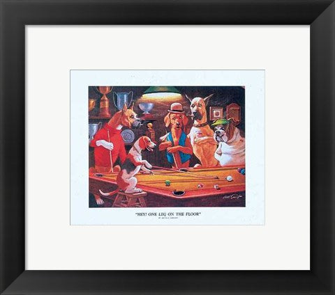 Framed Art Hey! One Leg on the Floor (mini) by Arthur Sarnoff | 8 x 10