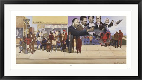 Framed Art Bus Stop by Ernest Watson | 18 5/8 x 39