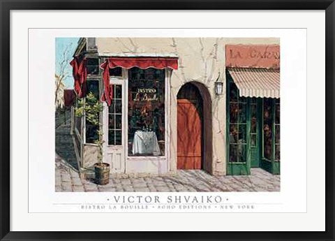 Framed Art Bistro La Bouille by Viktor Shvaiko | 24 x 36