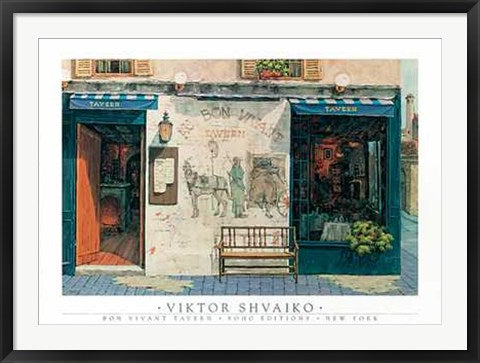 Framed Art Bon Vivant Tavern by Viktor Shvaiko | 27 x 38