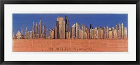 Framed Art The American Skyscraper by Craig Holmes | 13 x 38