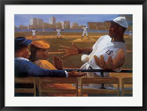 Framed Art Foul Ball in Fair Territory by Earl Jackson | 24 x 30