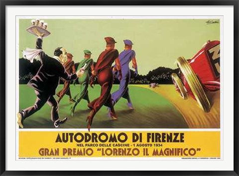 Framed Art Autodromo di Firenze 34 x 47 1/2