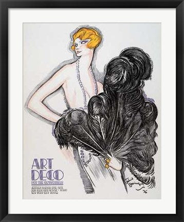 Framed Art Alice Soulie, 1926 by Jean-Gabriel Domergue | 28 x 22