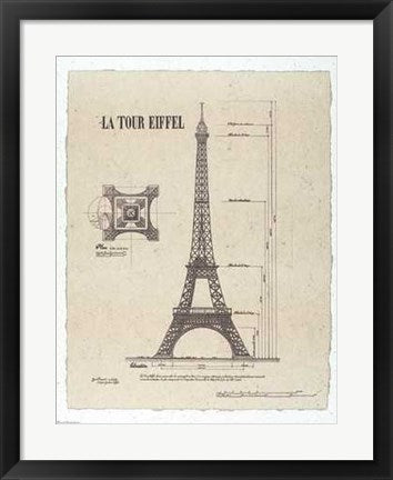Framed Art La Tour Eiffel (small) by Yves Poinsot | 22 x 18