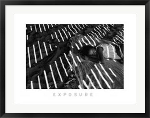 Framed Art Asleep on Coney Island, New York, 1985 by Ferdinando Scianna