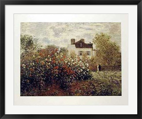 Framed Art Artist's Garden in Argenteuil by Claude Monet | 24 x 30