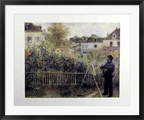 Framed Art Monet Painting in His Garden at Argenteuil, 1873 by Pierre-Auguste ...