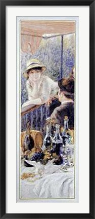 Framed Art Luncheon of the Boating Party (Detail) by Pierre-Auguste Renoir