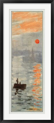 Framed Art Impression, Sunrise (Blue) (Detail) by Claude Monet