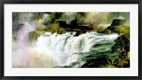 Framed Art Shoshone Falls on the Snake River by Thomas Moran | 22 x 40