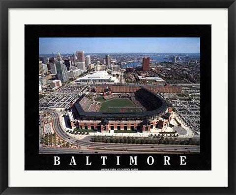 Framed Art Baltimore, Maryland - Camden Yards by Mike Smith | 22 x 28
