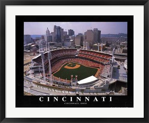 Framed Art Cincinnati, Ohio - Great American Ballpark by Mike Smith