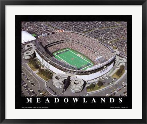 Framed Art Meadowlands - NY Jets at Giants Stadium, East Rutherford, NJ by Bra...