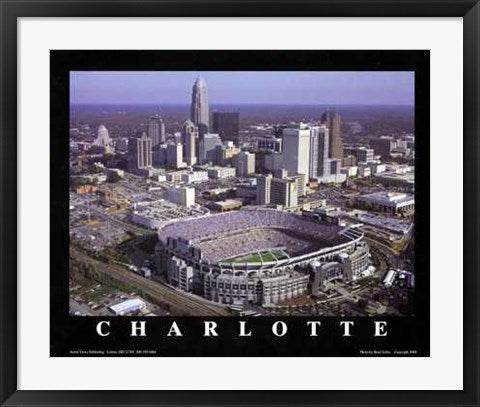 Framed Art Charlotte, North Carolina - Panthers at Ericsson Stadium by Brad Ge...