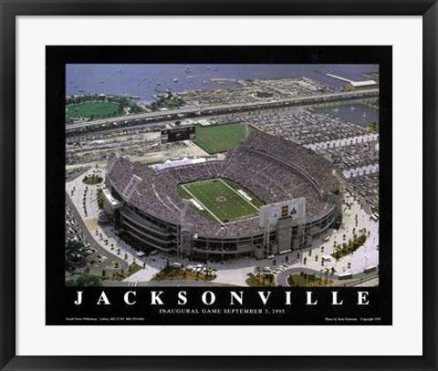 Framed Art Jacksonville, Florida - Jaguars 1st Game, 1995 by Scott Schwartz