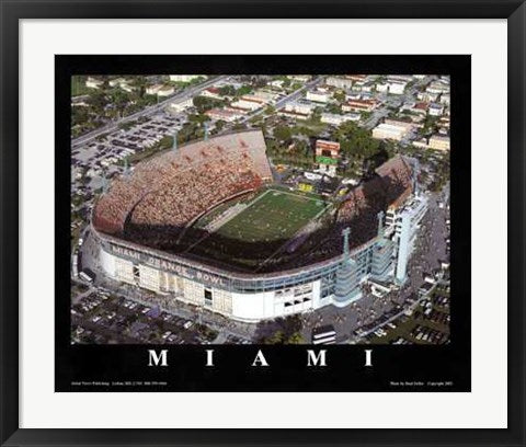 Framed Art Miami, Florida - Orange Bowl by Brad Geller | 22 x 28