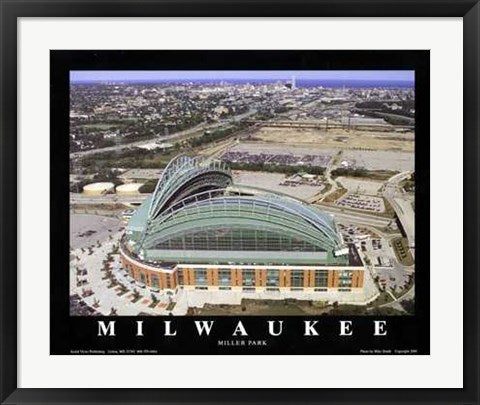 Framed Art Milwaukee, Wisconsin - Brewers at Miller Park by Mike Smith