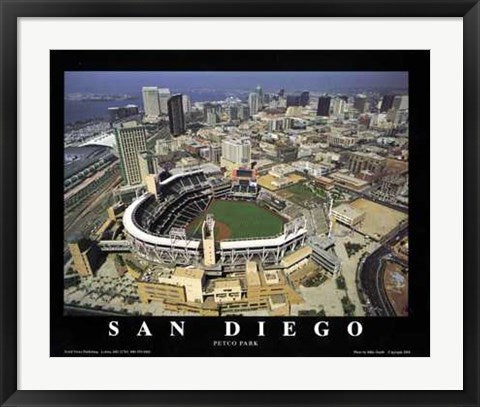 Framed Art San Diego, California - Padres at Petco Park by Mike Smith