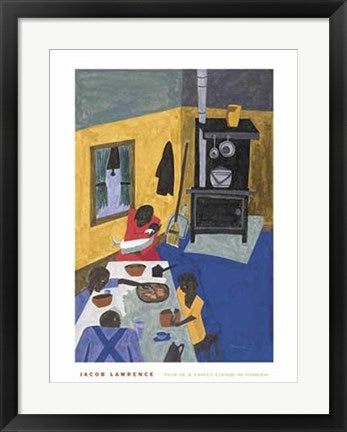 Framed Art This is a Family Living in Harlem by Jacob Lawrence