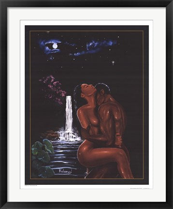 Framed Art Moonlight Love by Kolongi Brathwaite | 22 x 18