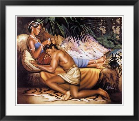 Framed Art Samson and Delilah by Aaron Hicks | 24 x 25