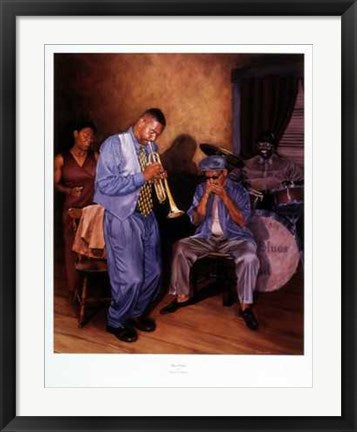 Framed Art Blue Night by Jason Delancey | 28 x 22
