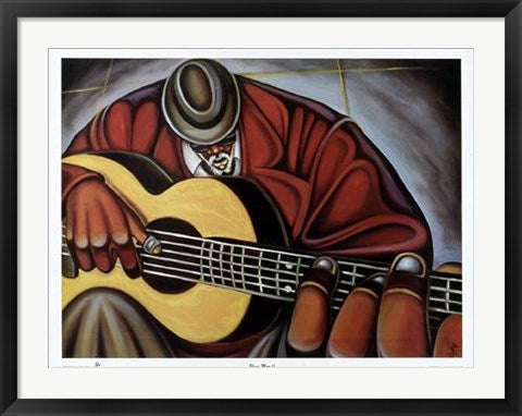 Framed Art Bleuz Man II by Cbabi Bayoc | 24 x 32