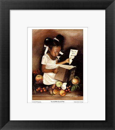 Framed Art You Are What You Eat (Hers/mini) by Edwin Lester | 10 x 8