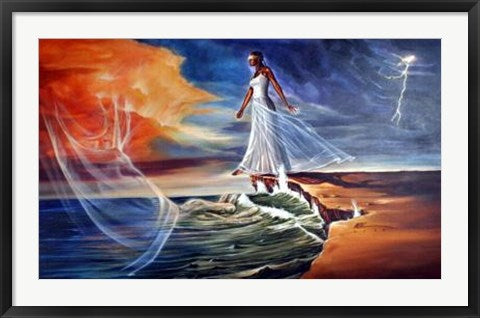 Framed Art Step Out on Faith: Female by WAK - Kevin A. Williams