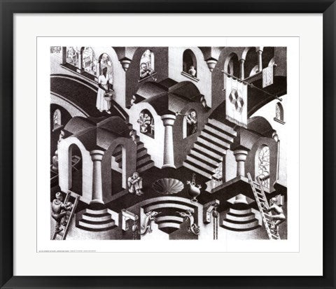 Framed Art Concave and Convex by M.C. Escher | 21 3/4 x 25 5/8