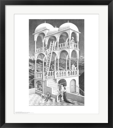 Framed Art Belvedere by M.C. Escher | 25 5/8 x 21 3/4