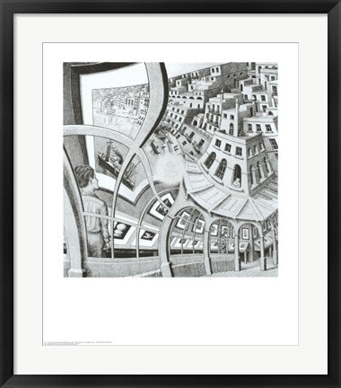 Framed Art Print Gallery by M.C. Escher | 25 5/8 x 21 3/4