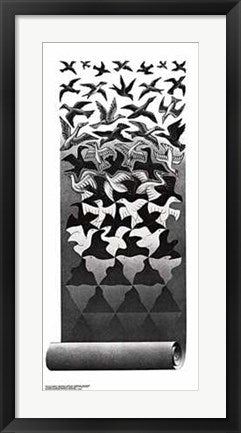 Framed Art Liberation by M.C. Escher | 29 1/2 x 13 3/8
