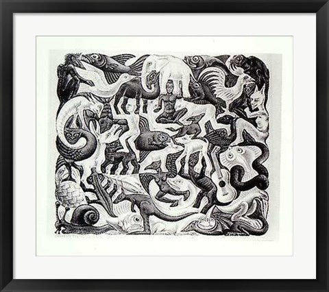 Framed Art Mosaic II by M.C. Escher | 21 3/4 x 25 5/8