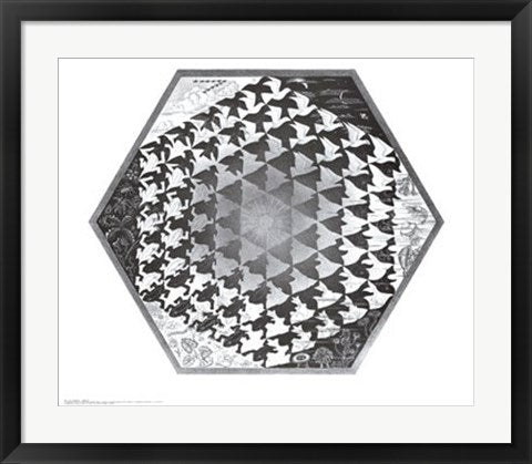 Framed Art Verbum by M.C. Escher | 21 3/4 x 25 5/8