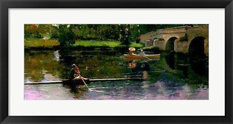 Framed Art The Bridge at Grez by John Lavery | 16 x 28