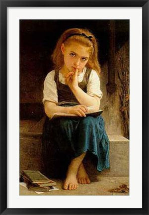 Framed Art Pause for Thought by William-Adolphe Bouguereau | 31 x 21