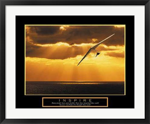 Framed Art Inspire - Hang Glider 22 x 28
