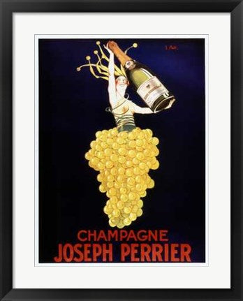 Framed Art Champagne Joseph Perrier 24 x 18