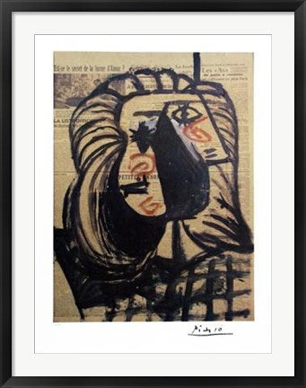 Framed Art Untitled Composition by Pablo Picasso | 33 x 24 ¾