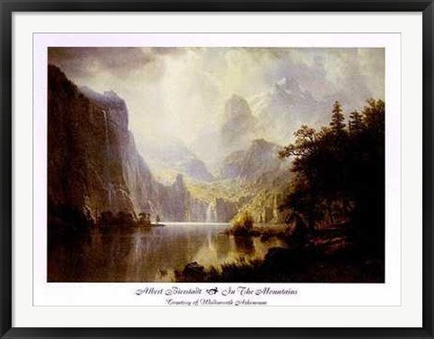 Framed Art In the Mountains by Albert Bierstadt | 30 x 40